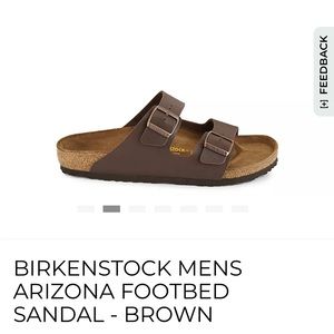 Birkenstock Arizona Brown Leather Sandals Size 10